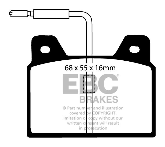 EBC Brakes PEUGEOT 604 2.5 TD 83-86 Remblokken achterzijde