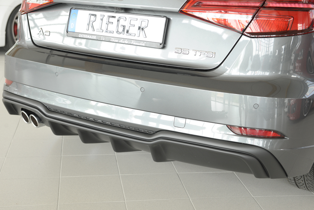 Achter diffusor Rieger Audi A3 8V 16-20 Facelift S-line