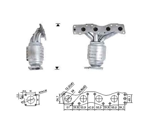 Subaru JUSTY 1.5i 16V 1490 cc 73 Kw / 99 cv M15A Magnaflow CAT B