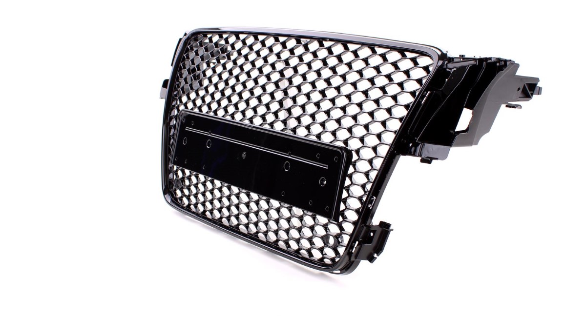Grill Audi A5 8T (2007-2011) RS Design Piano Black Embleemloos