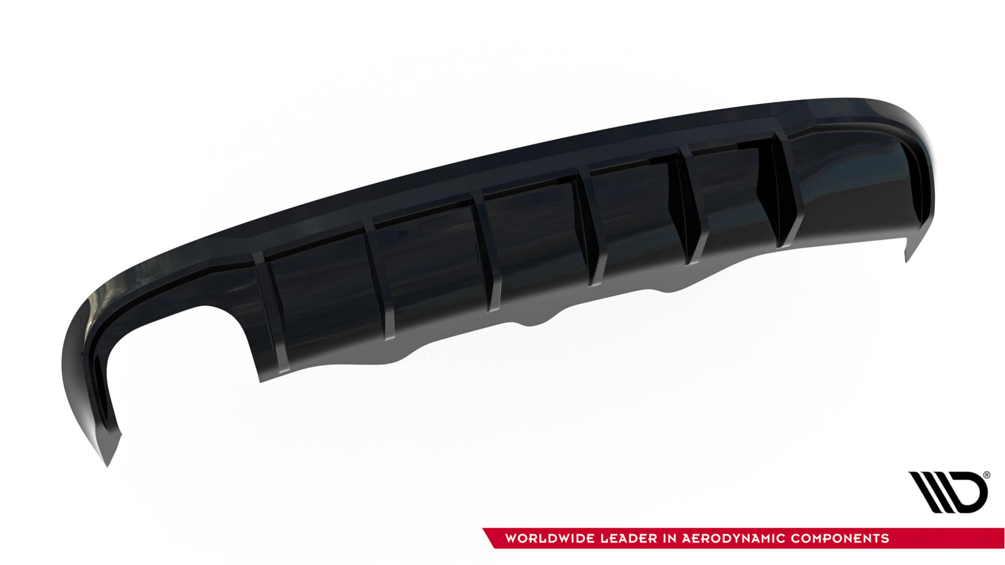 Achter Diffuser Audi A5 S-Line Sportback 8T Maxton Glanzend zwart