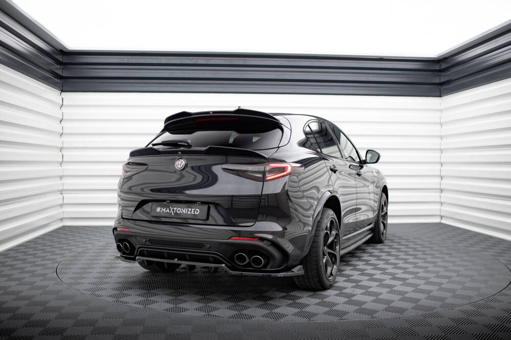 Diffuser Alfa Romeo Stelvio Quadrifoglio Maxton Glans Zwart