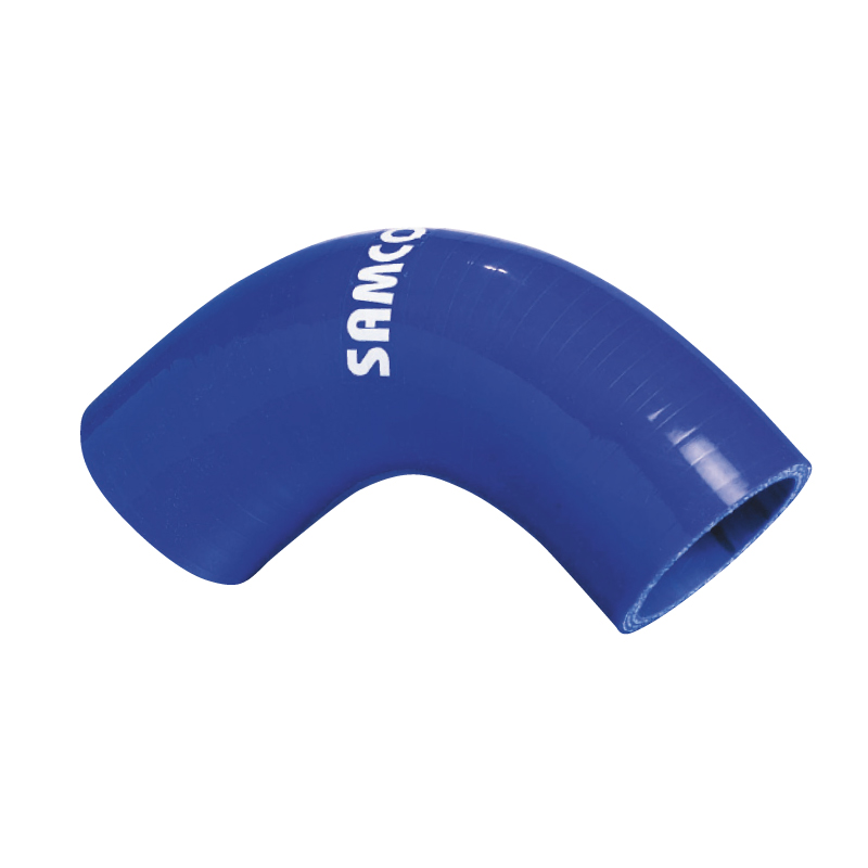 Samco Siliconen slang 90 graden bocht olie en diesel resistent - Lengte 102mm - Ø30mm - Blauw