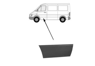 deurplaat, voor, links Mercedes Sprinter, 1995-2006