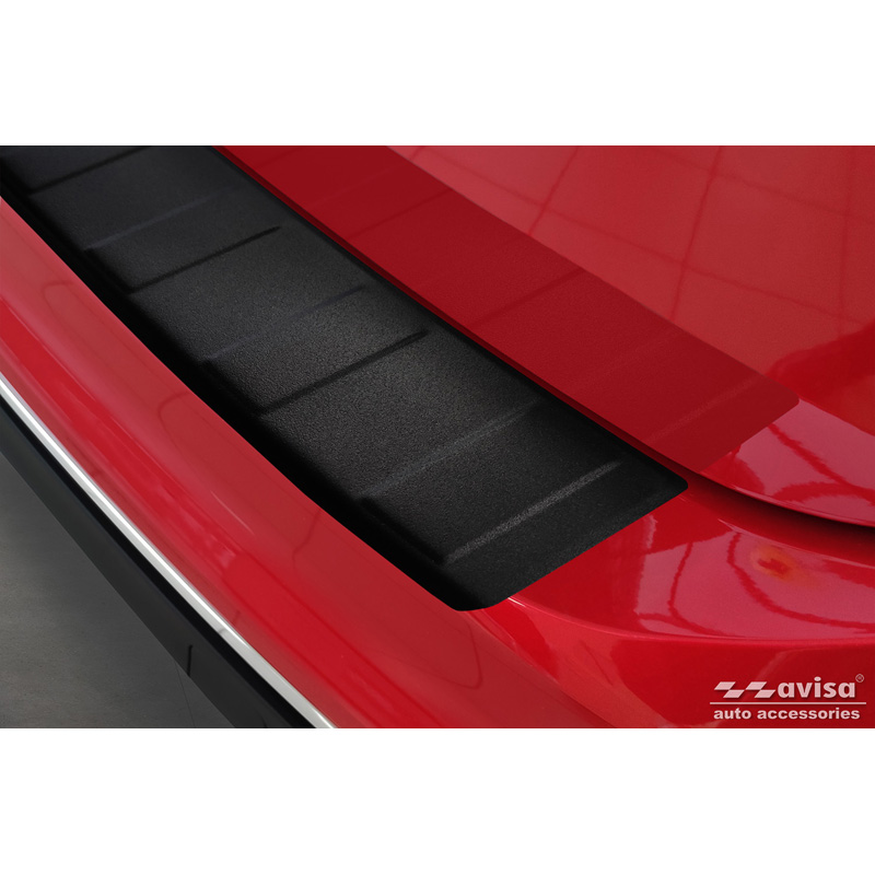 Matzwart RVS Achterbumperprotector  Volkswagen Tiguan II / Allspace incl. Facelift & R-Line 2016-2020 / 2020-2024 'Ribs'
