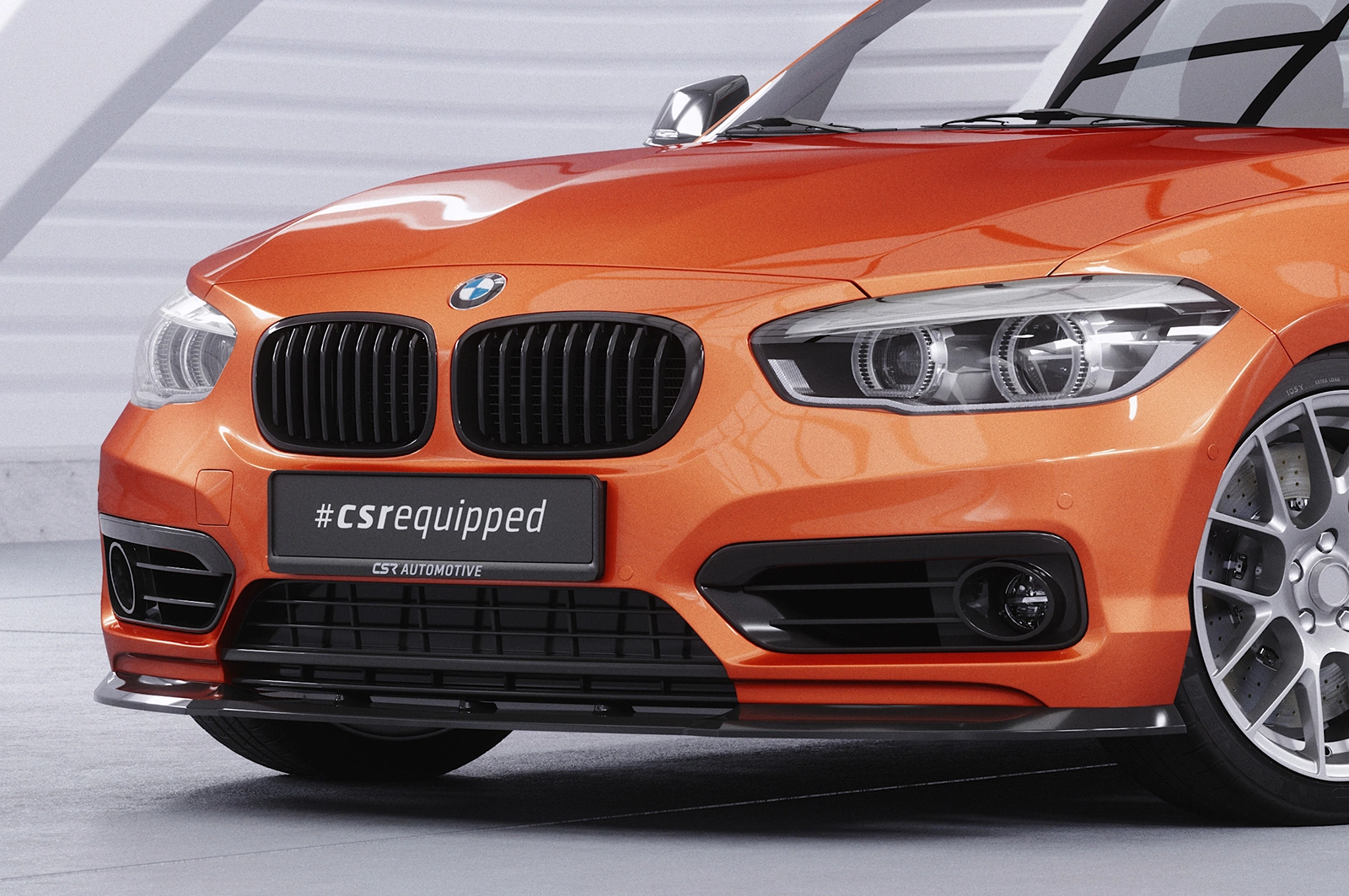 Voorspoiler BMW 1er F20/F21 LCI glans zwart – 01/2015–06/2019