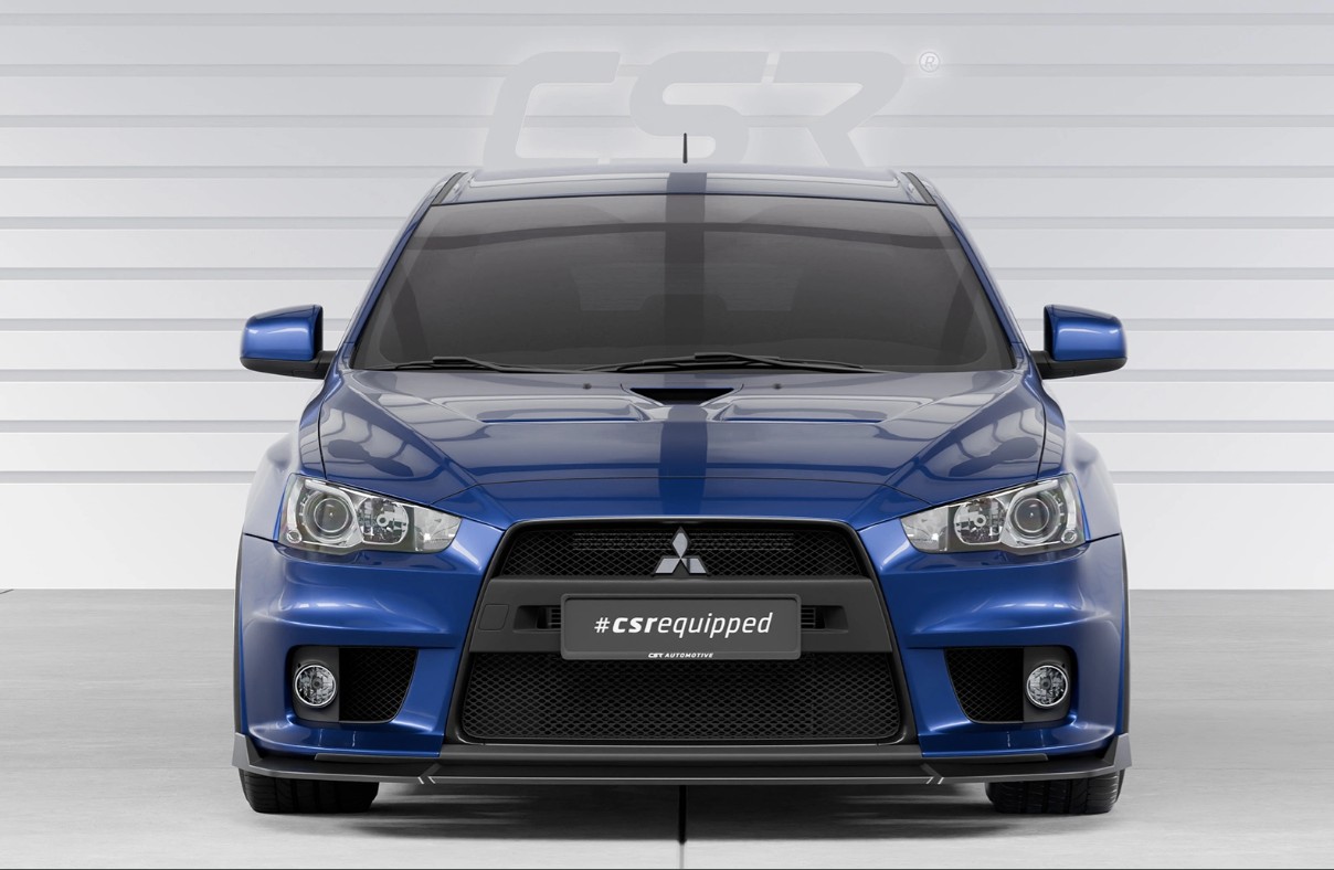 Voorspoiler Mitsubishi Lancer Evolution X CSR Glans Zwart