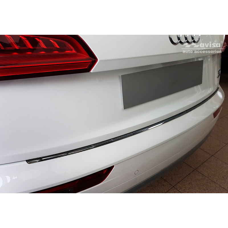 Echt 3D Carbon Achterbumperprotector  Audi Q5 (FY) 2017-2020 & FL 2020-