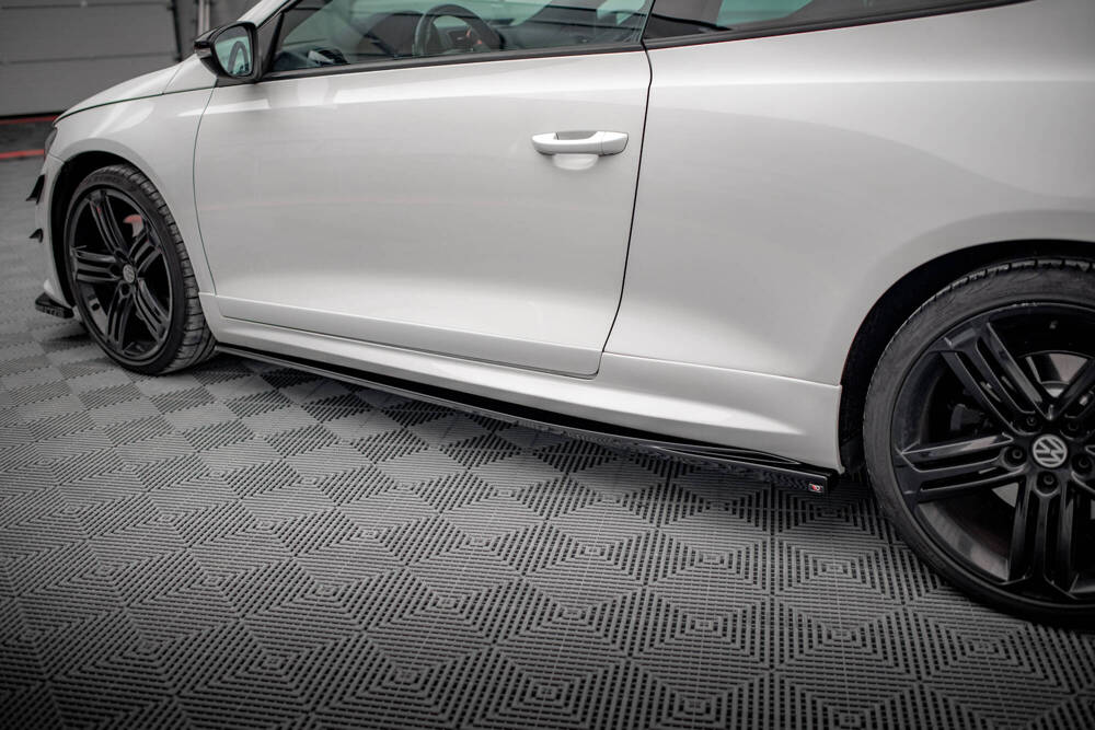 Zijskirts V.2 Volkswagen Scirocco R Maxton Glans Zwart