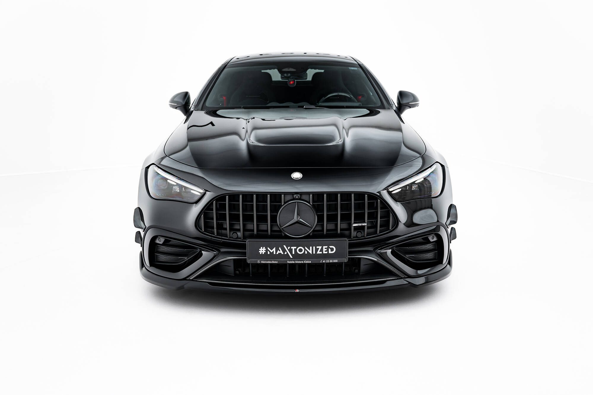 Voorspoiler V.1 Mercedes-AMG CLE 53 / AMG-Line C236 Maxton Glanzend zwart