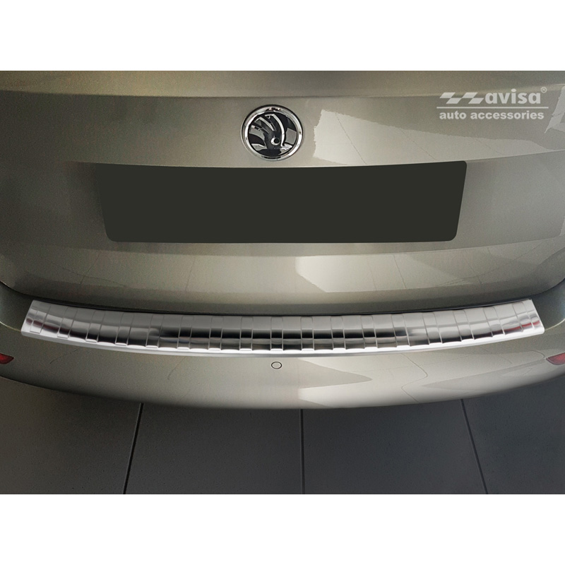 RVS Achterbumperprotector  Skoda Fabia III Combi Facelift 2018- 'Ribs'