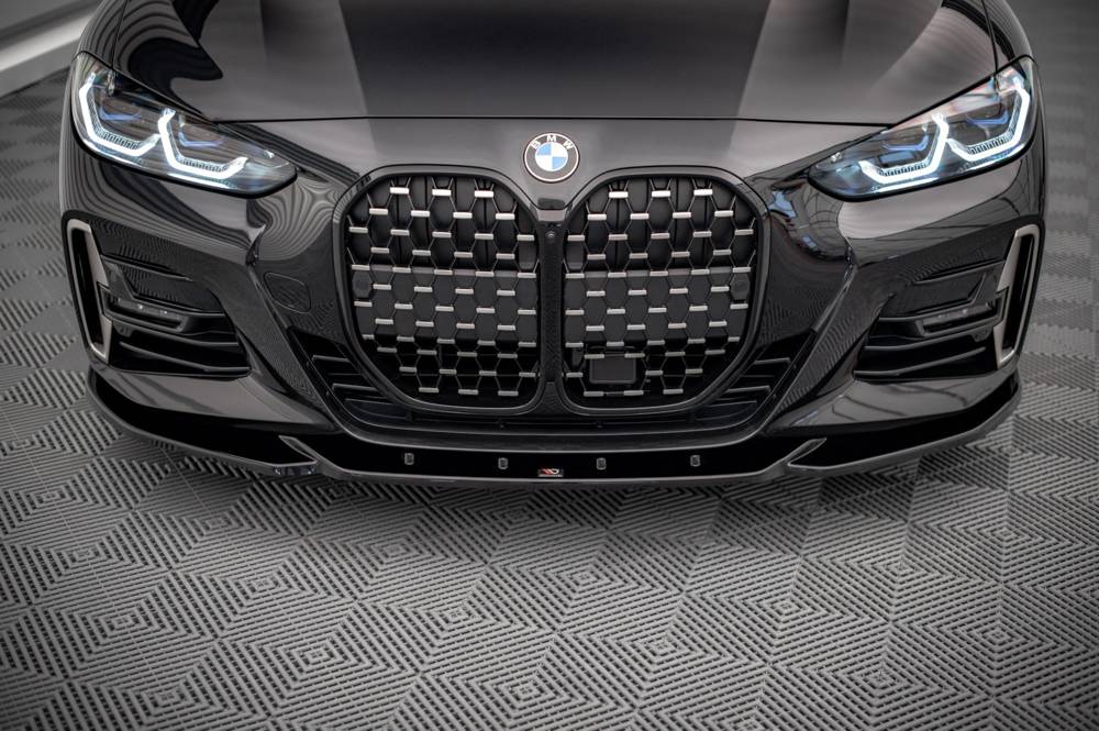 Voorspoiler V.4 BMW 4-Serie G22 M-Pakket Maxton Glans Zwart