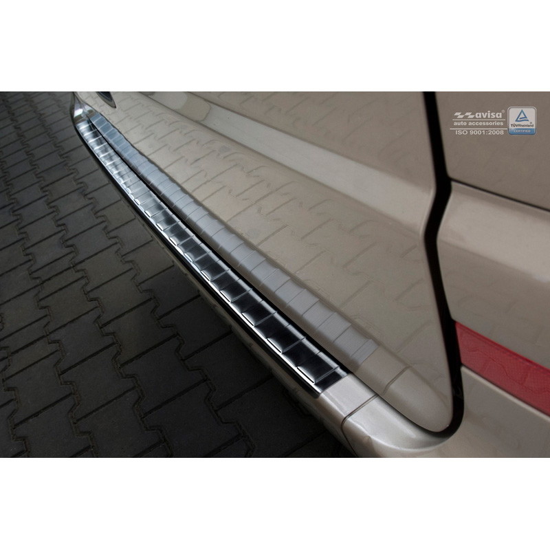 Zwart RVS Achterbumperprotector  Mercedes Vito / Viano 2003-2014 'Ribs'