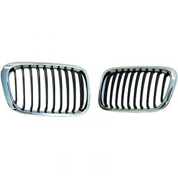 Grill links BMW E46 98-01 met Chroom RAND