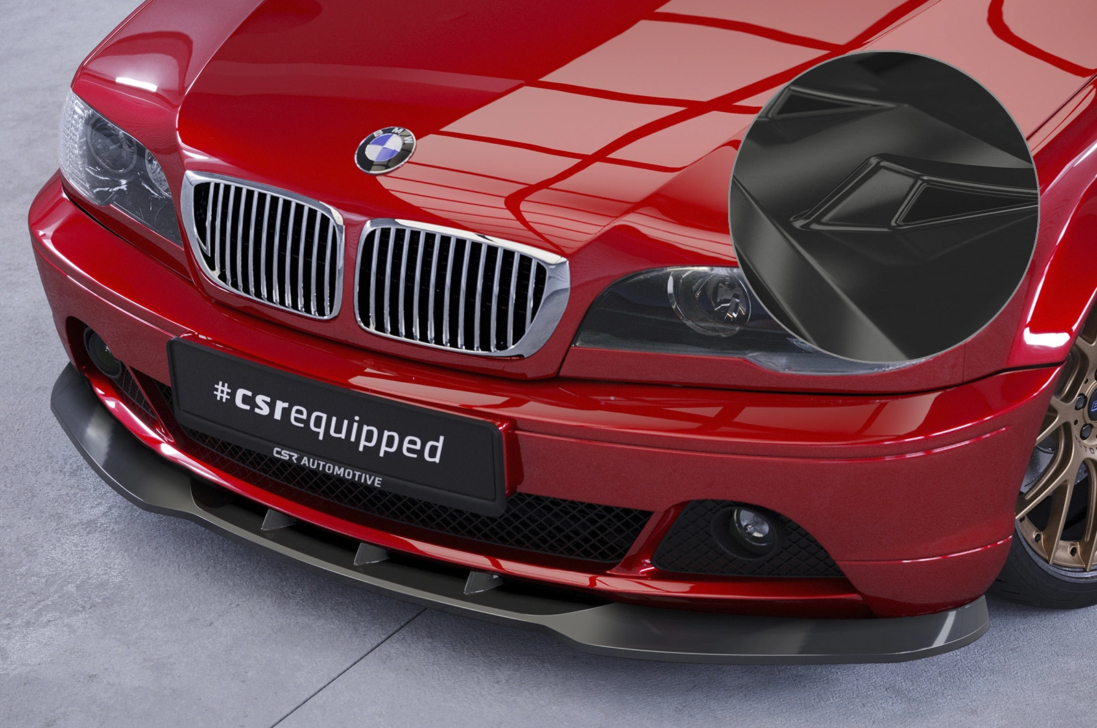 Voorspoiler BMW 3er E46 Coupé / Cabrio Glans Zwart – 03/2003–09/2006