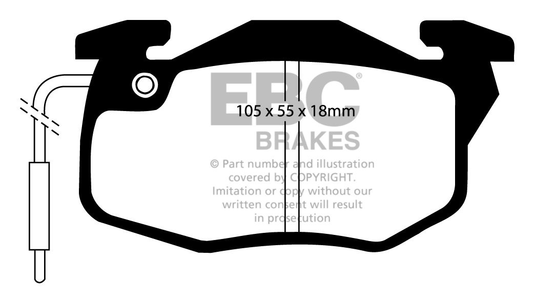 EBC Brakes PEUGEOT 106 1.4 96-2003 Remblokken voorzijde
