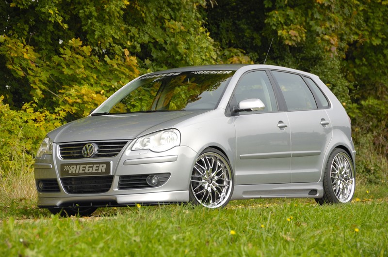 Zijskirts VW Polo 9N Rieger met uitsnede