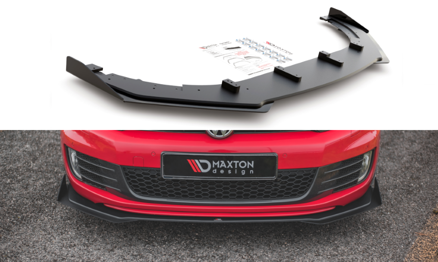 Race Voorspoiler + opzetsuk VW Golf 6 GTI Maxton Design v.3 duurzaam
