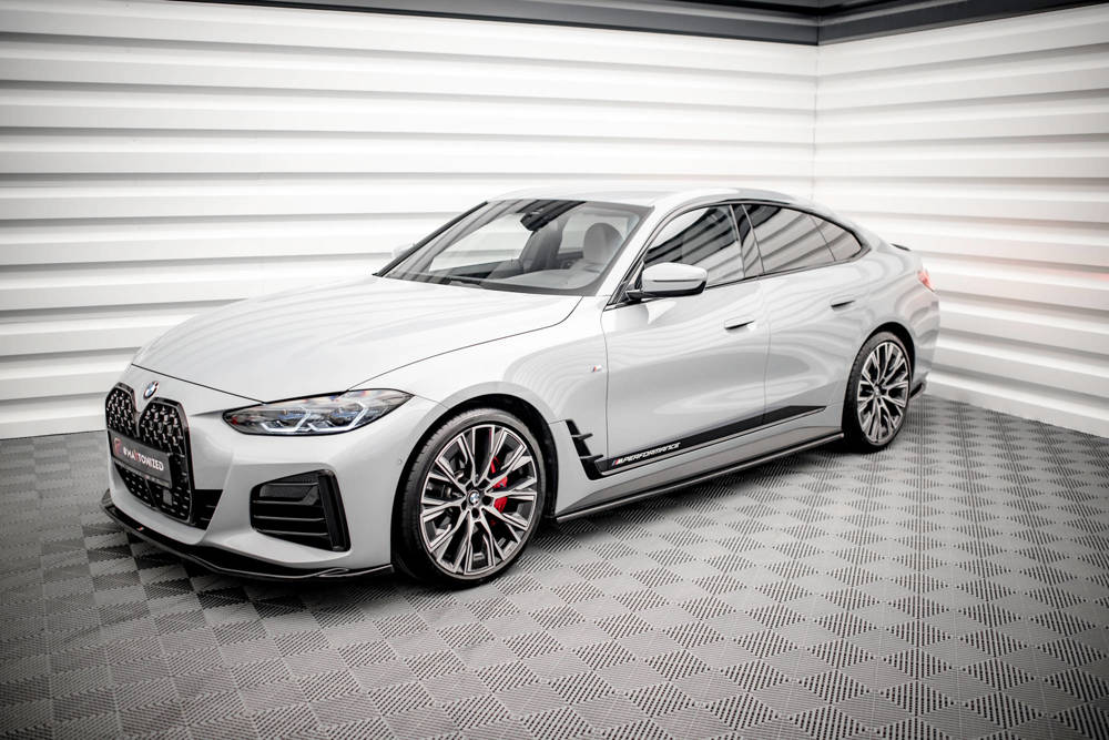 Zijskirts V.2 BMW i4 G26 M Pakket Maxton Glans Zwart