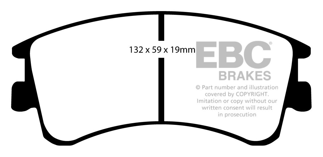 EBC Brakes Mazda 6 2.3 (GG)(GY) 2002-2008 Remblokken voorzijde g