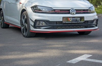 Voorspoiler VW Polo MK6 GTI Glans Zwart