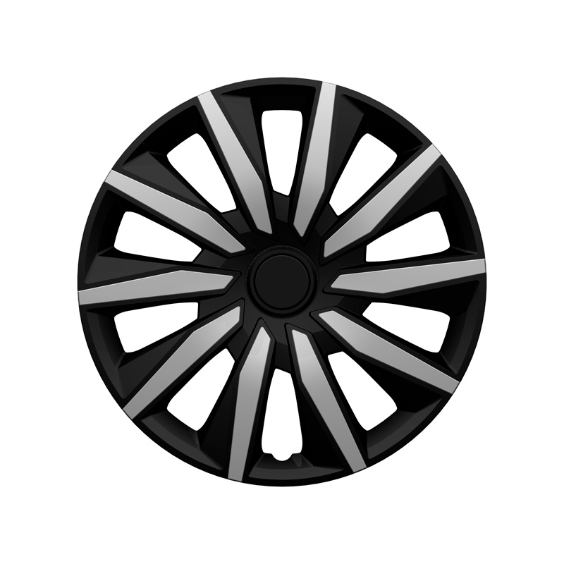 4-Delige Wieldoppenset Decente 14-inch zilver/zwart