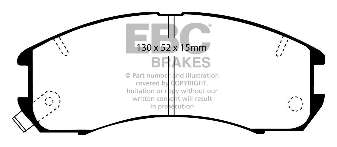 EBC Brakes Mazda 626 2.2 (GV1) 90-92 Remblokken voorzijde