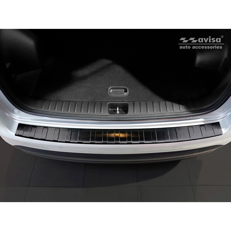 Zwart RVS Achterbumperprotector  Hyundai Tucson FL 2018- 'Ribs'