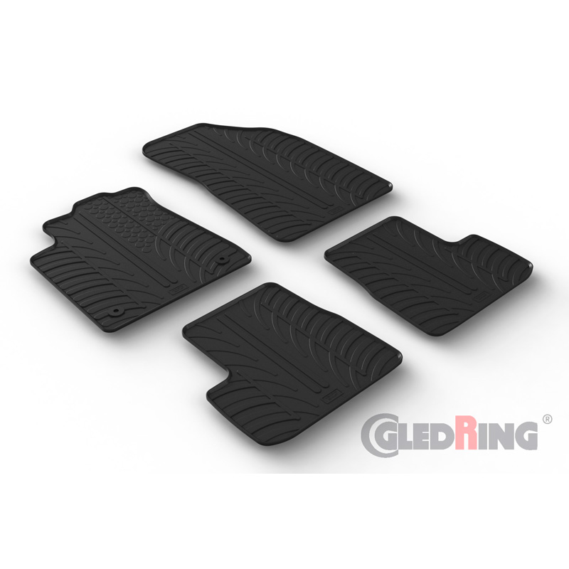 Rubbermatten  Citroen C3 IV 2024- excl. e-C3 (T profiel 4-delig + montageclips)