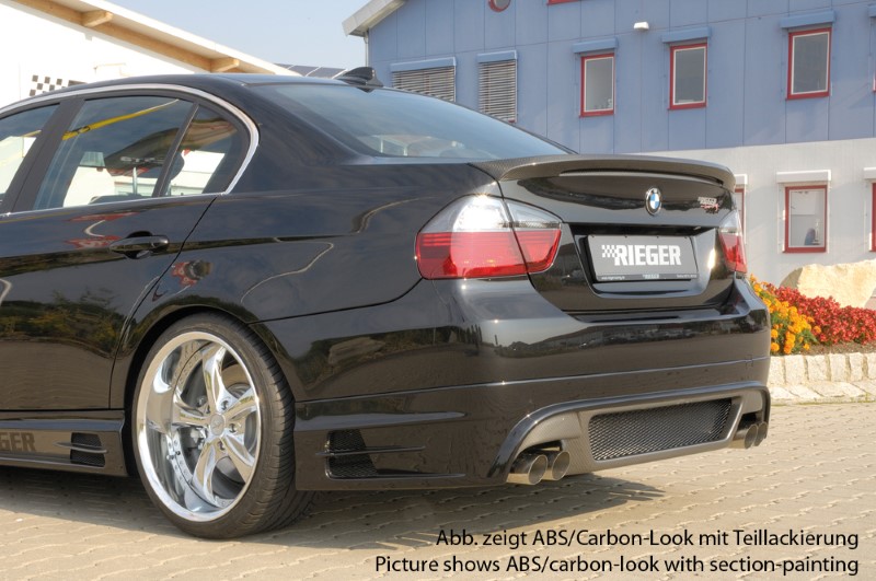 Achterbumper Diffusor Carbon BMW E90 Sedan Rieger