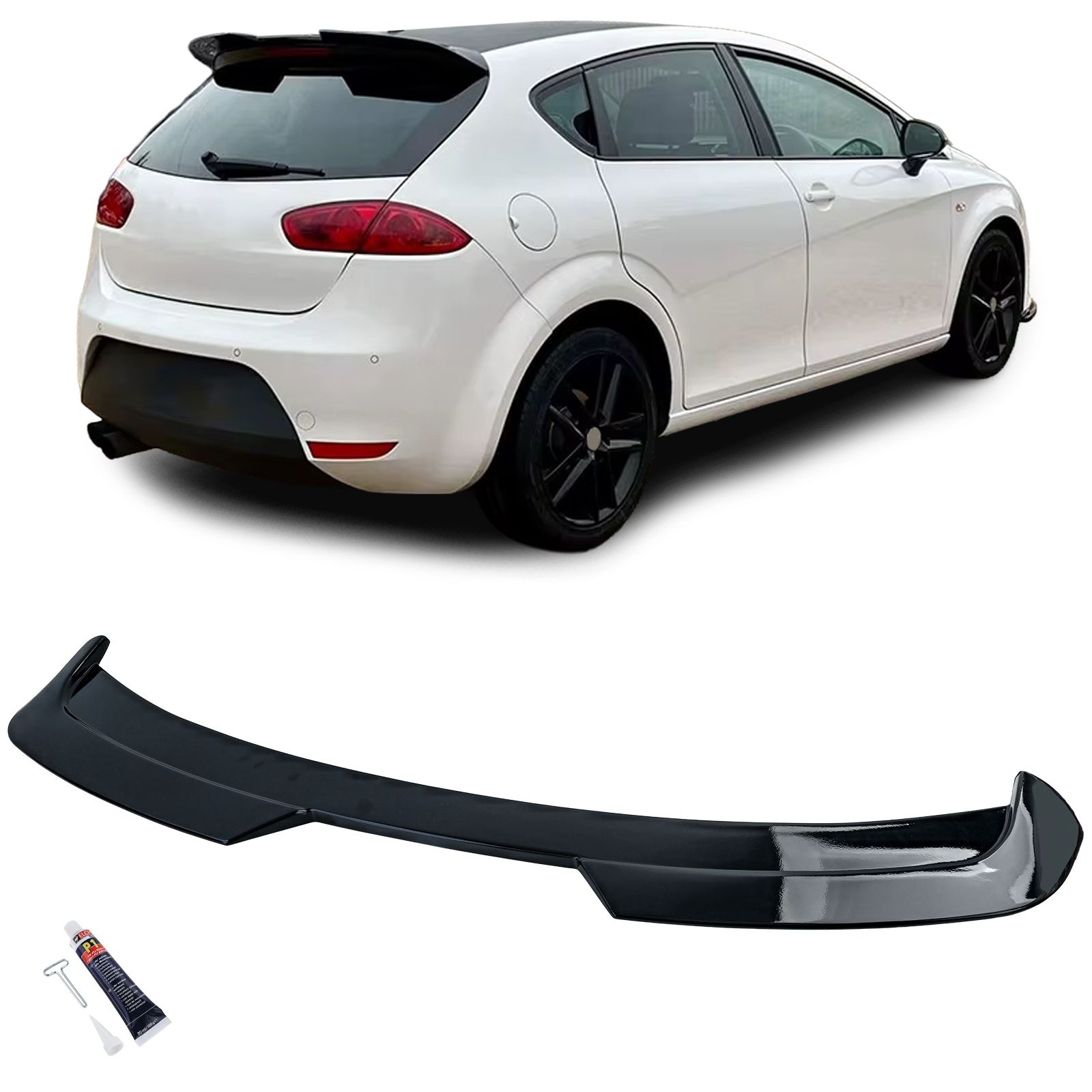 Dakspoiler Seat Leon 1P1 2009-2012 Glanzend zwart