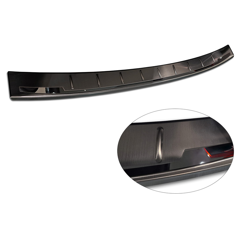Avisa Zwart RVS Achterbumperprotector  Volvo XC60 II 2017-2021 & Facelift 2021- incl. R-Design & Plug-in-Hybrid 'Shadow Premium'
