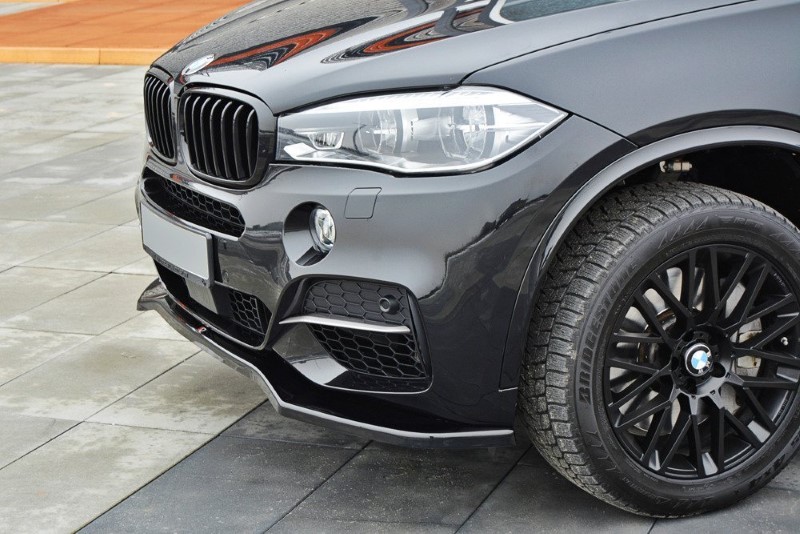 Voorspoiler V.1 BMW X5 F15 M Pakket Maxton Glans Zwart