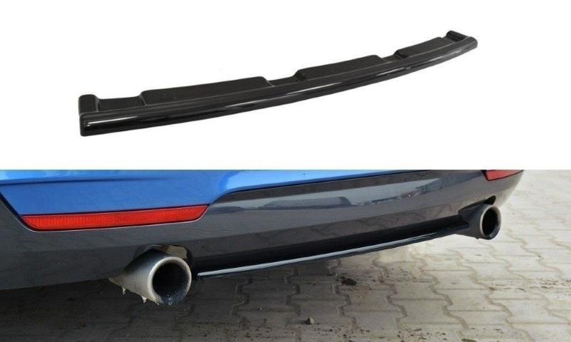 Centrale Achterspoiler BMW 4 Serie F32 M-Pack Glanzend Zwart (zonder verticale bars)