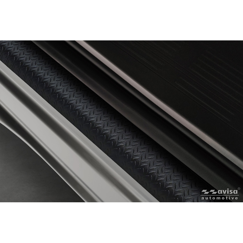 Aluminium Instaplijsten 'Riffled Plate'  Volkswagen Multivan T7 2021- - 4-delig - Zwart