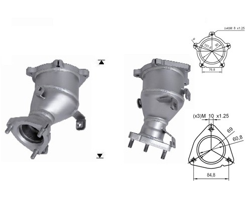 Nissan NP300 2.5TD TDI 2488 cc 98 Kw / 133 cv YD25 Magnaflow CAT