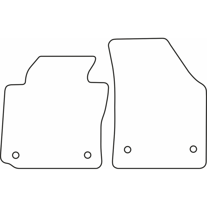 Automatten Velours  Volkswagen Caddy 2007-2015 & 2015-2020 (alleen voor)