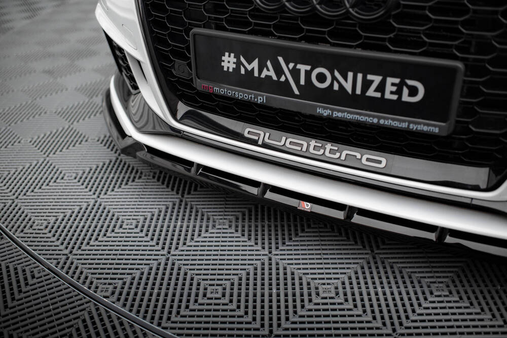 Voor Spoiler V.3 Audi RS3 8V FL Sedan Glanzend Zwart