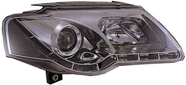 Koplampen VW Passat 3C met echte dagrijlicht helder chroom