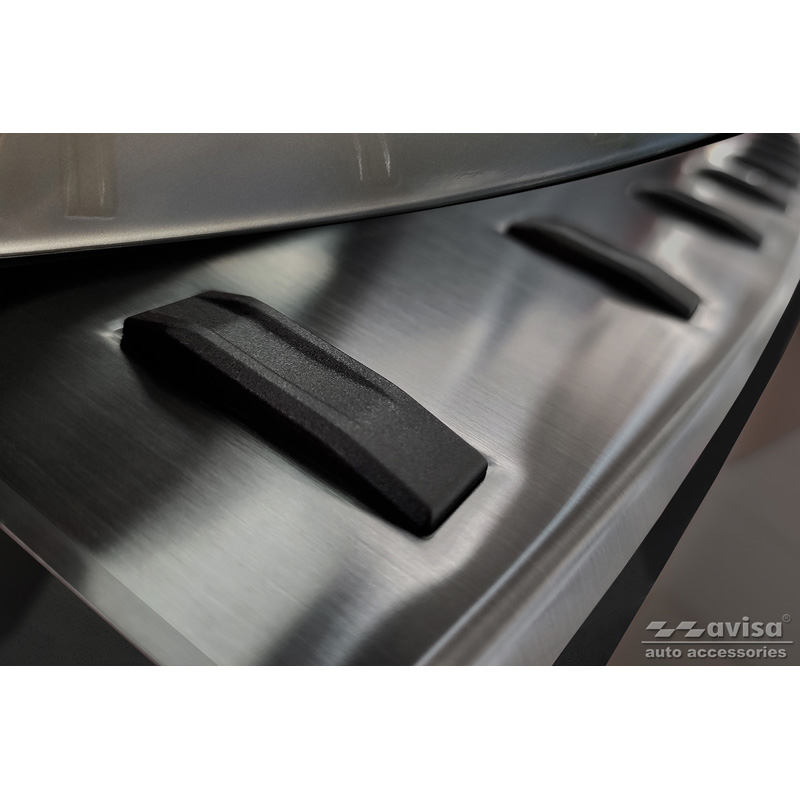 Zwart RVS Achterbumperprotector  Volkswagen Transporter T5 2003-2015 incl. Multivan/Caravelle 'STRONG EDITION'