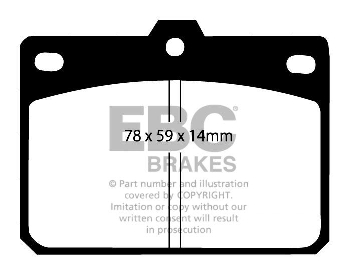 EBC Brakes DAIHATSU Charmant 1.6 (A45) 82-83 Remblokken voorzijd
