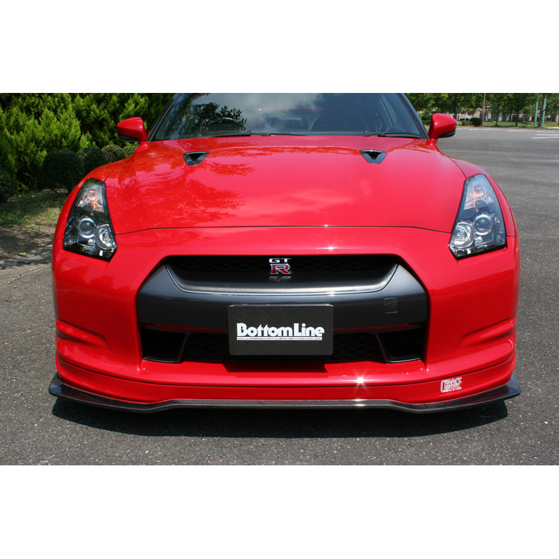 Chargespeed Voorspoiler  Nissan GT-R R35 BottomLine (FRP Zwart)