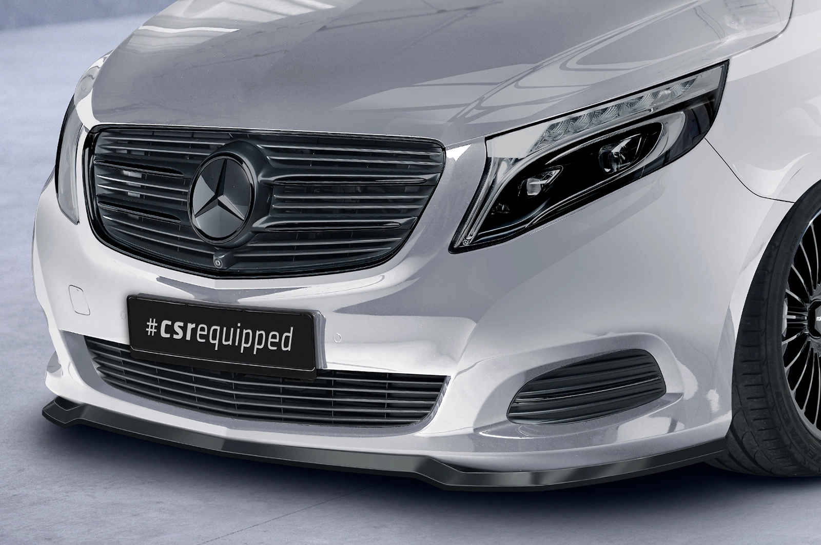 Voorspoiler Mercedes-Benz V-Klasse 447 Glans Zwart – CSR Automotive