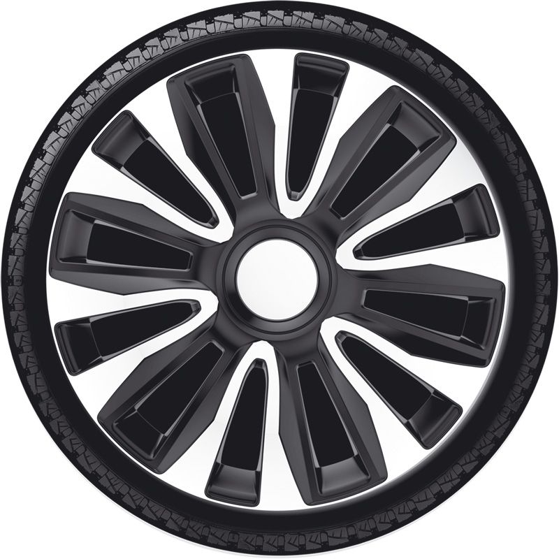 4-Delige Wieldoppenset Avalone 16-inch zilver/zwart