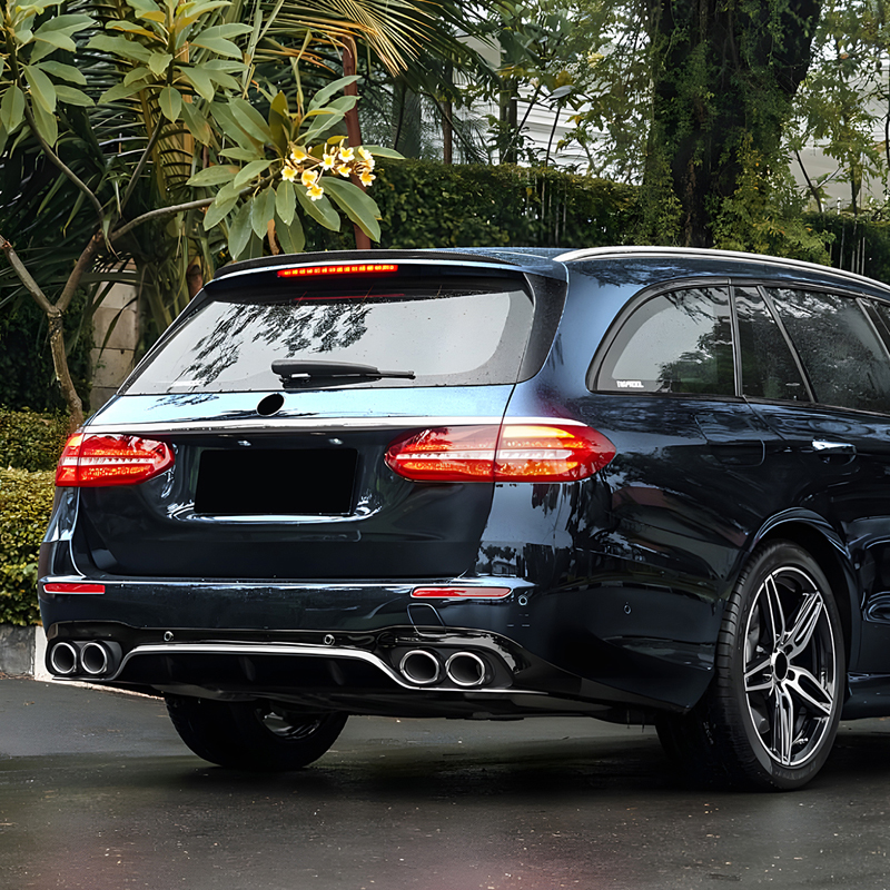 Dakspoiler (Spoiler Cap)  Mercedes E-Klasse W213 Kombi 2016-2023 (ABS Glanzend zwart)