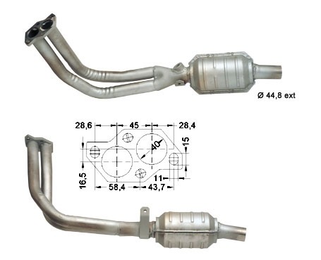 VW POLO 1.0i 1043 cc 33 Kw / 45 cv AAU Magnaflow CAT Bouwjaar: 1