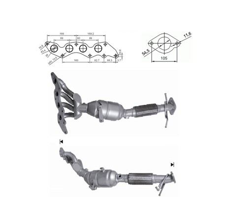 Ford S-MAX 2.0i 16V 1999 cc 107 Kw / 145 cv AOBA Magnaflow CAT B