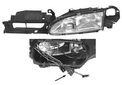 koplamp, Carello, H1+H1, elektr verstelb, links, 1993-10/1994 Fo