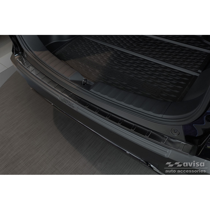 Zwart RVS Achterbumperprotector  Toyota Corolla Cross 2022- 'Ribs'