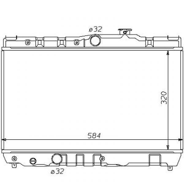 Radiator CARINA/COROLLA 87-92 320x584 1.31.6